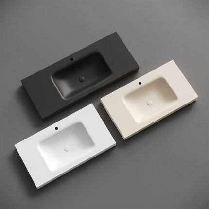 Corian One-Piece Countertop Sink | 799 Seamless Design | Customizable Colors & Dimensions | Premium Durability