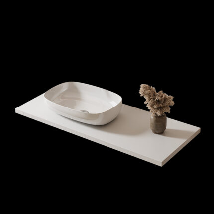 Corian One-Piece Countertop Sink | 030 Seamless Design | Customizable Colors & Dimensions | Premium Durability
