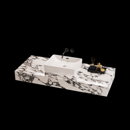 Corian One-Piece Countertop Sink | 028 Seamless Design | Customizable Colors & Dimensions | Premium Durability