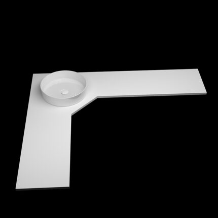 Corian One-Piece Countertop Sink | 025 Seamless Design | Customizable Colors & Dimensions | Premium Durability