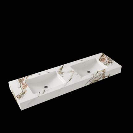 Seamless engineered stone ceramic sink 009| Customizable Colors & Dimensions | Premium Durability