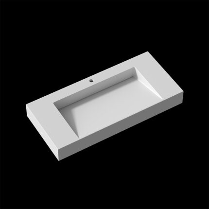 Corian One-Piece Countertop Sink | 014 Seamless Design | Customizable Colors & Dimensions | Premium Durability