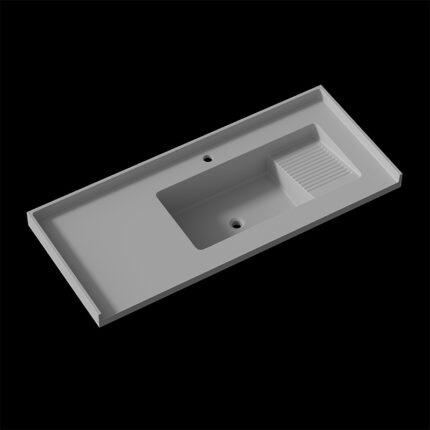 Corian One-Piece Countertop Sink | 016 Seamless Design | Customizable Colors & Dimensions | Premium Durability